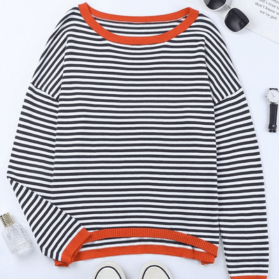 Inès Lavigne – Timeless Stripe Sweater with Accent Hem