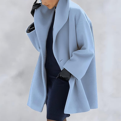 Avencea | Windproof Wool Coat with Shawl Collar