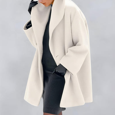 Avencea | Windproof Wool Coat with Shawl Collar