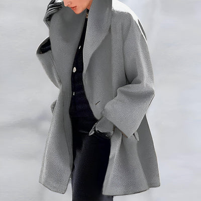 Avencea | Windproof Wool Coat with Shawl Collar