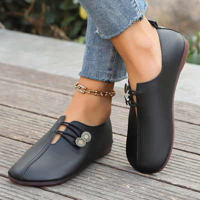 Women's Casual Flat Loafers with Strap