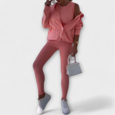 Ella - Three-Piece Set with Hooded Cardigan and Sweatshirt