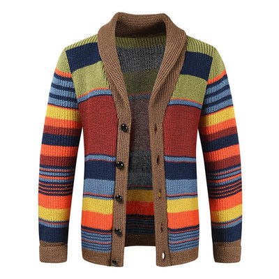 Asher™ | Colorblock Lapel Sweater Jacket