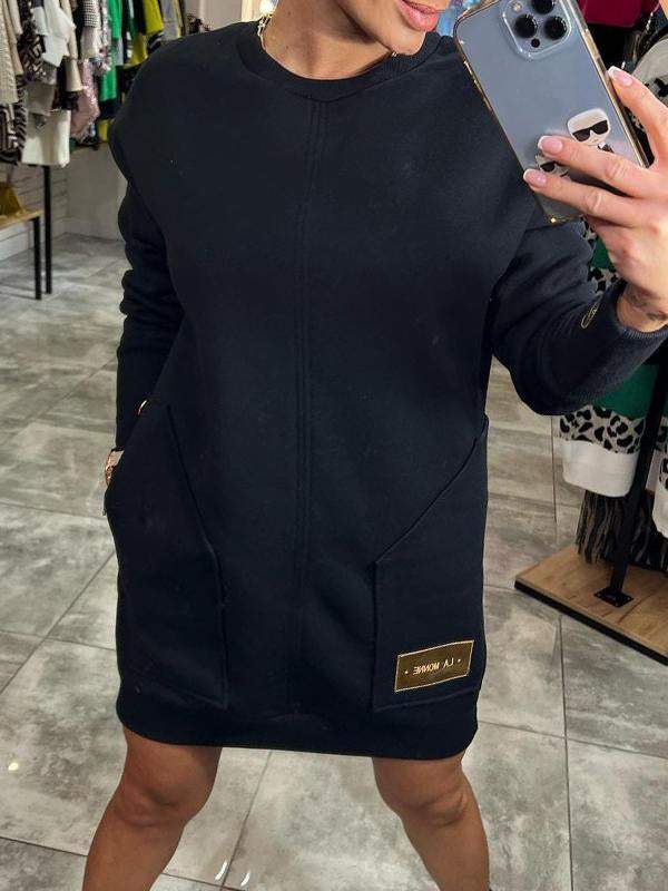 Audrey – Elegant Round Neck Dress Made from Sustainable Materials