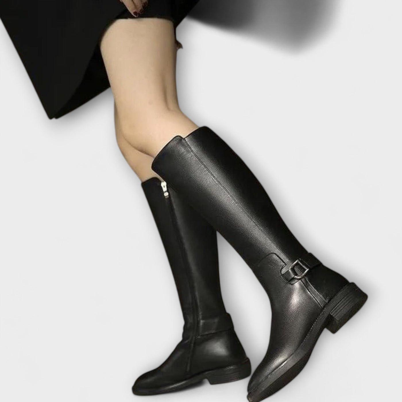 Elaina | Leather Knee-High Boot