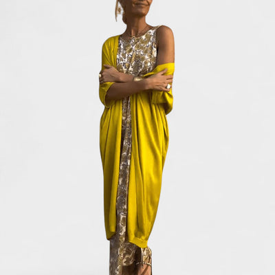 MIRANDA | ELEGANT DRESS & CARDIGAN SET