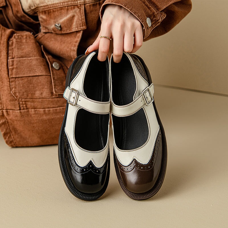 Perlina – Flat Washed Cowhide Shoes