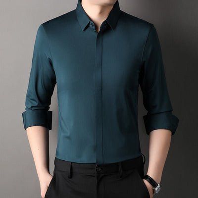 Mitchel | Wrinkle-Free Stretch Dress Shirt for Men