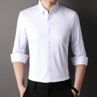 Mitchel | Wrinkle-Free Stretch Dress Shirt for Men
