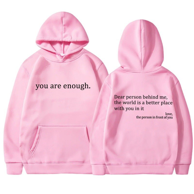 Men’s Hoodie – Relaxed Fit – Cotton Blend – Drawstring Hood – Printed Front and Back