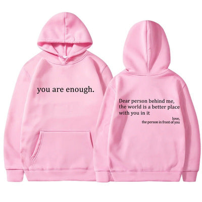 Men’s Hoodie – Relaxed Fit – Cotton Blend – Drawstring Hood – Printed Front and Back