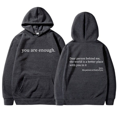 Men’s Hoodie – Relaxed Fit – Cotton Blend – Drawstring Hood – Printed Front and Back
