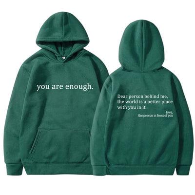 Men’s Hoodie – Relaxed Fit – Cotton Blend – Drawstring Hood – Printed Front and Back