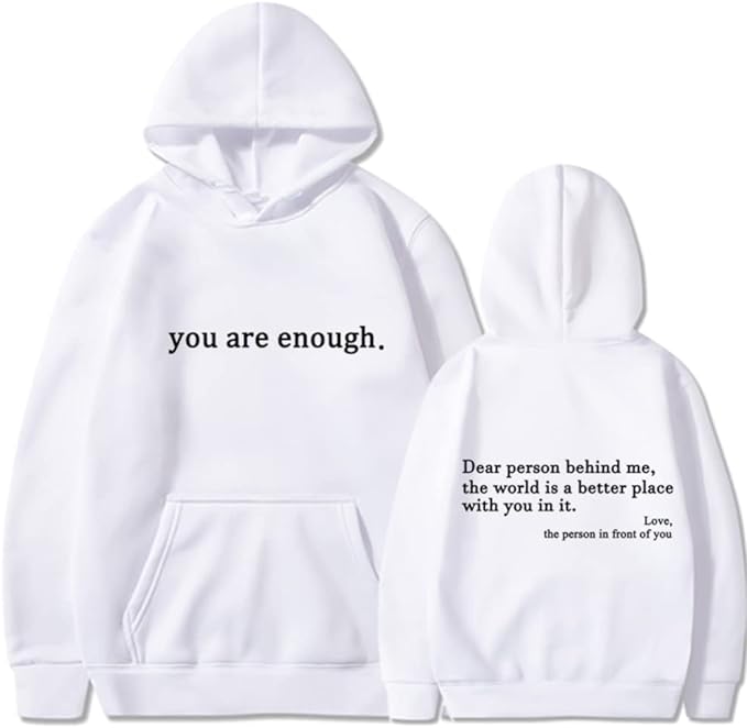 Men’s Hoodie – Relaxed Fit – Cotton Blend – Drawstring Hood – Printed Front and Back