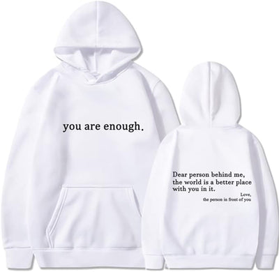 Men’s Hoodie – Relaxed Fit – Cotton Blend – Drawstring Hood – Printed Front and Back