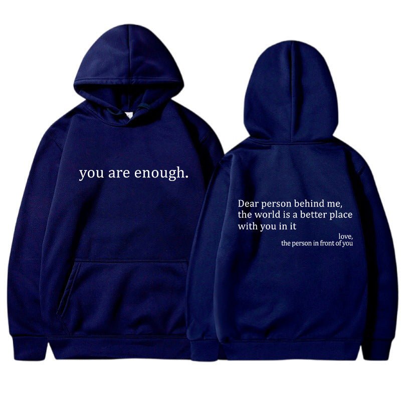 Men’s Hoodie – Relaxed Fit – Cotton Blend – Drawstring Hood – Printed Front and Back
