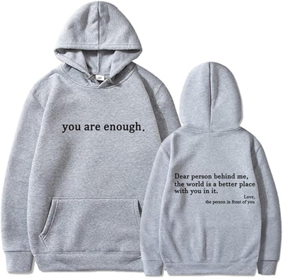 Men’s Hoodie – Relaxed Fit – Cotton Blend – Drawstring Hood – Printed Front and Back