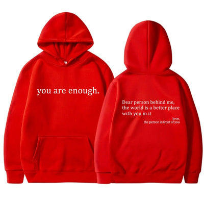 Men’s Hoodie – Relaxed Fit – Cotton Blend – Drawstring Hood – Printed Front and Back