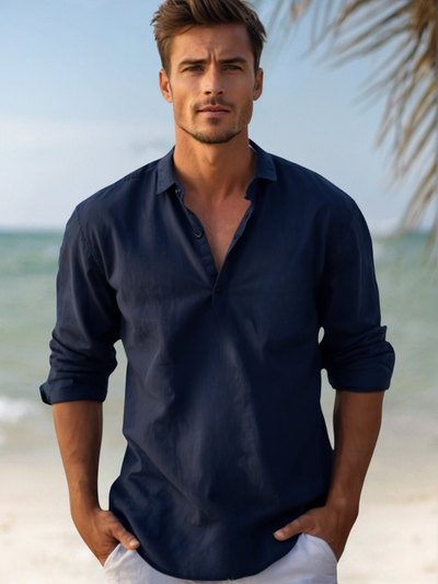 Men's Cozy Shirt - Breathable, Lightweight, Casual Beachwear
