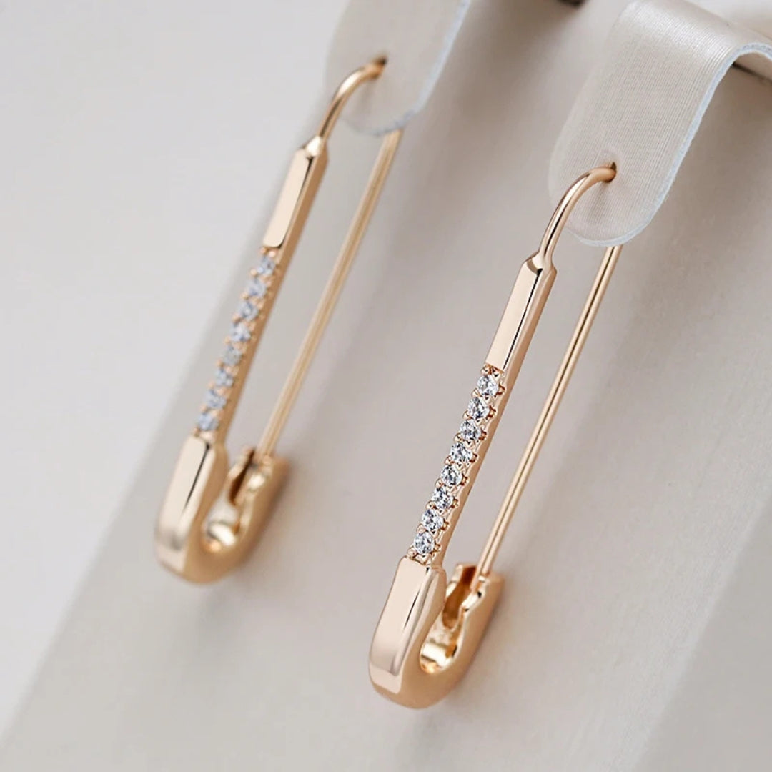 Elegant Clip Gold Earrings