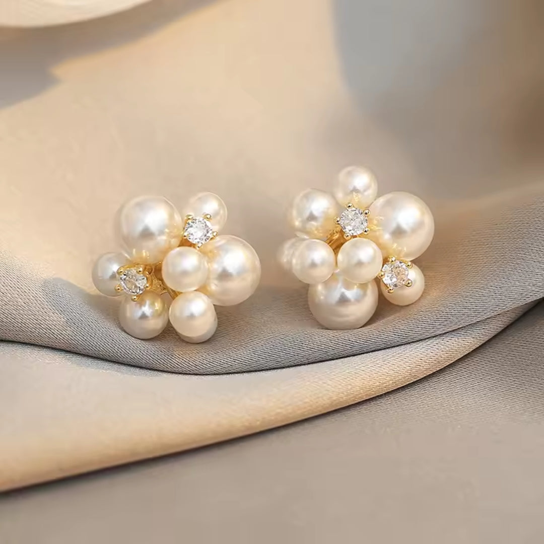 Flower Pearl Earrings