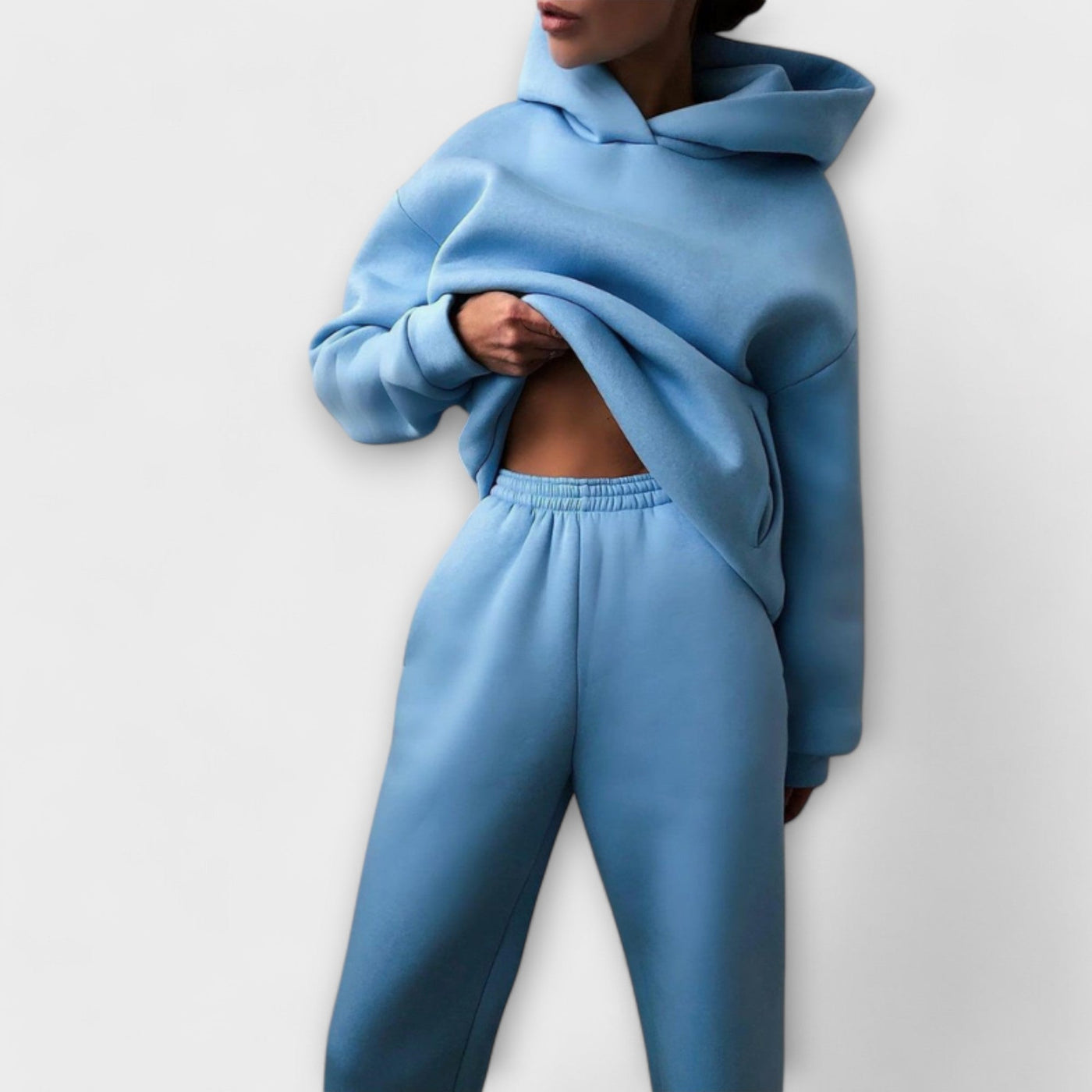 Oversized Jogging Suit with High Waist