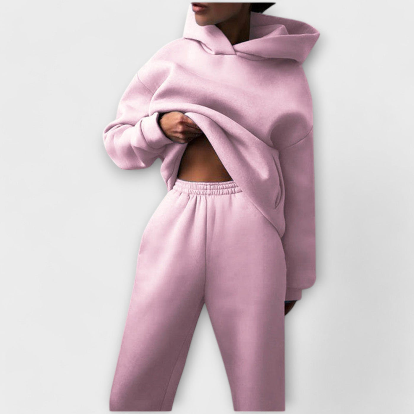 Oversized Jogging Suit with High Waist