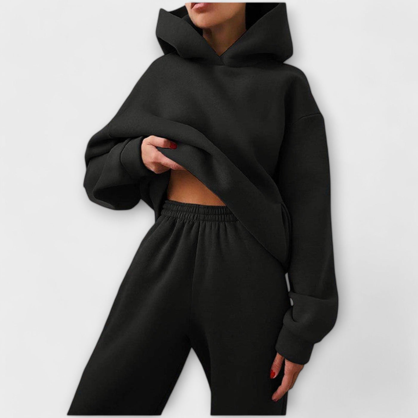 Oversized Jogging Suit with High Waist