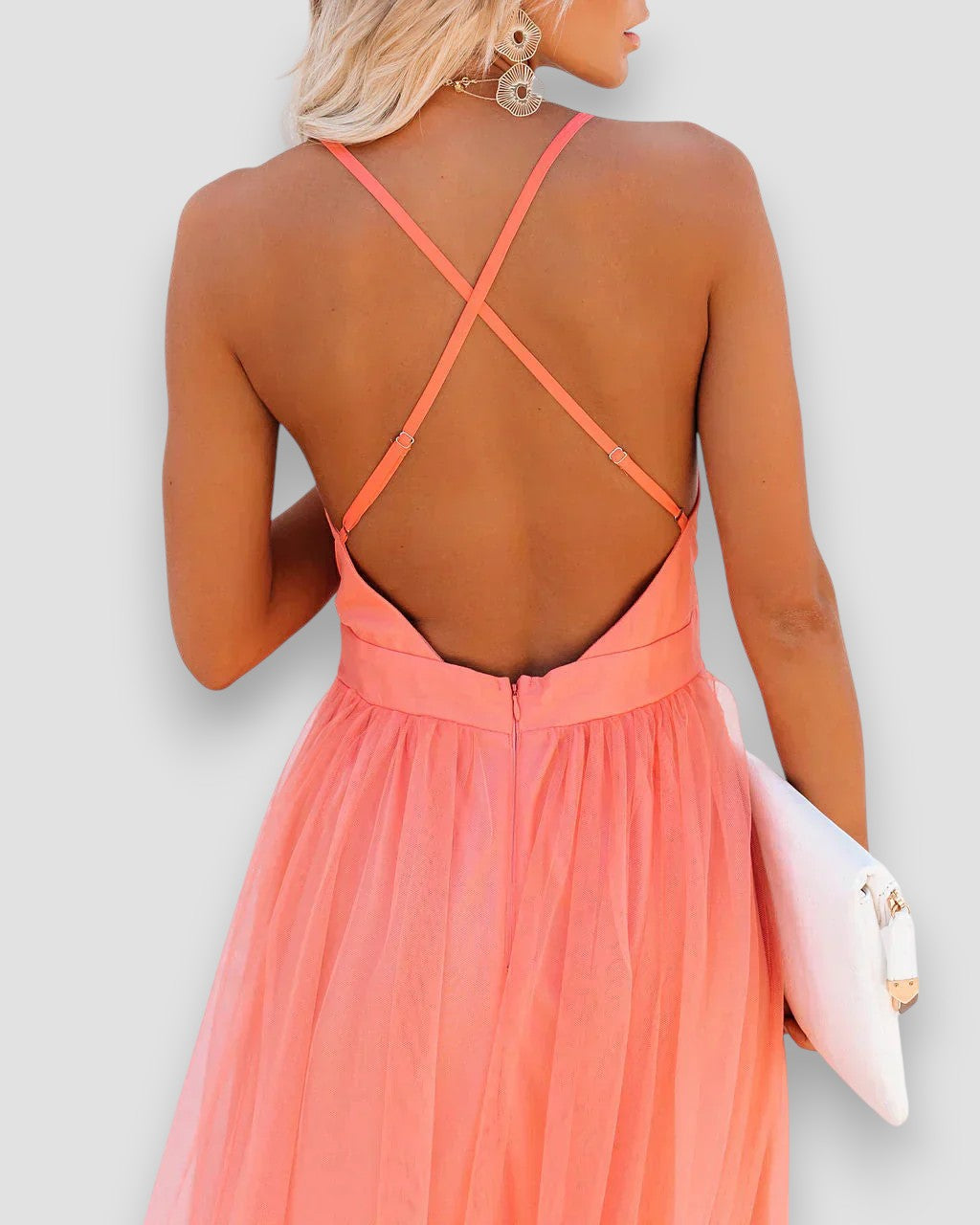 Savannah | Deep Plunge Chiffon Maxi Dress