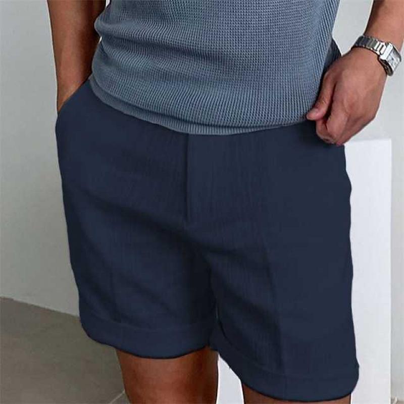 Men’s Linen Shorts – Relaxed Fit – Cuffed Hem – Lightweight Breathable Casual Wear