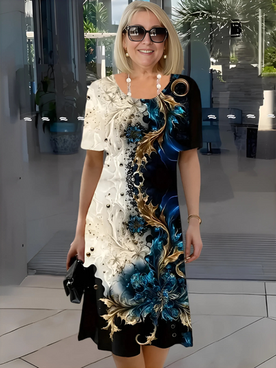 NADIA| RELAXED FLORAL MIDI DRESS