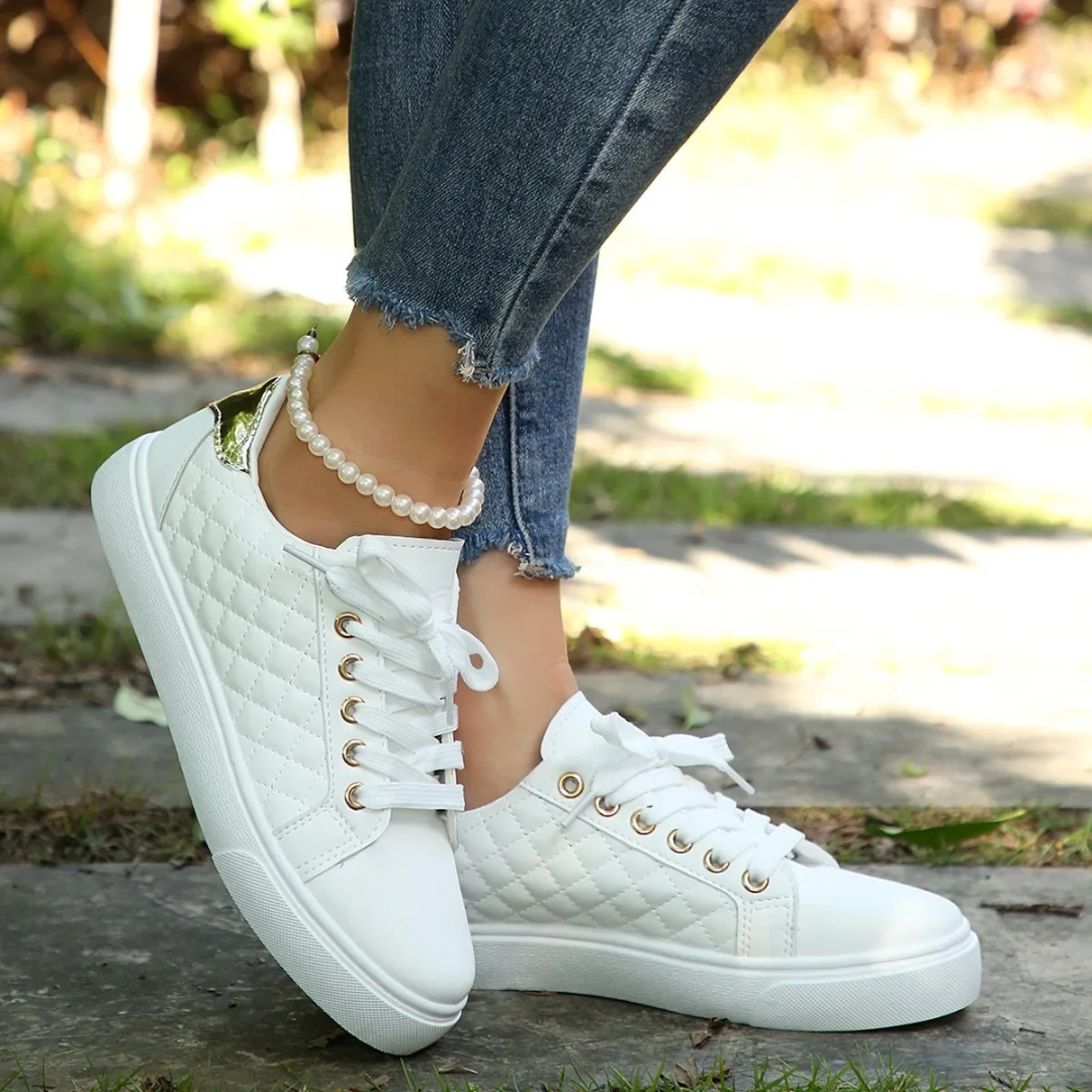 Paige | Women’s Breathable Quilted Walking Lace-Up Shoes