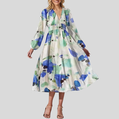 Amalie | Graceful Bloom Print Dress