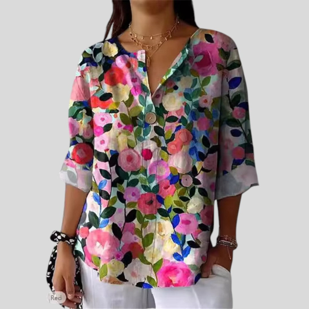 Flora | Casual Blouse with Floral Print
