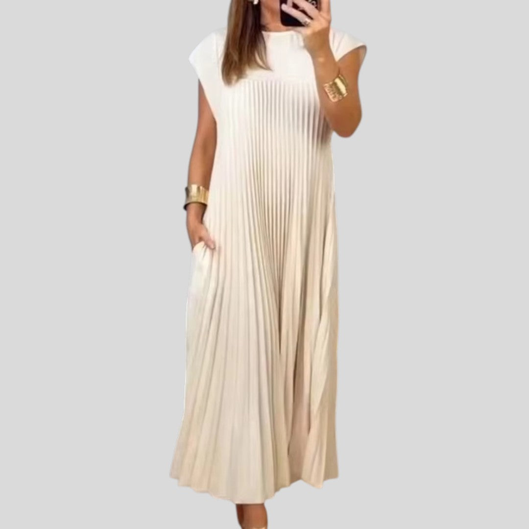 Mina | Pleated Flow Maxi Dress