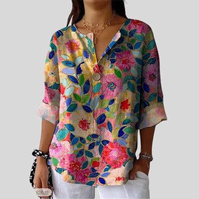 Flora | Casual Blouse with Floral Print