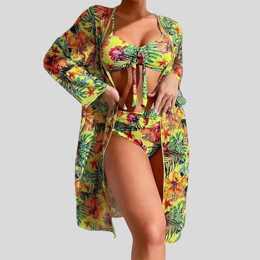 Ellie | Elegant Tropical Floral Bikini Set