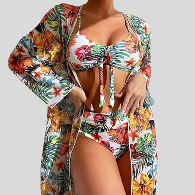 Ellie | Elegant Tropical Floral Bikini Set
