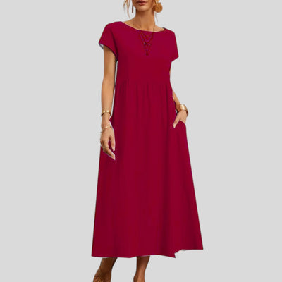 Maelis | Loose Cotton-Linen Pocket Dress