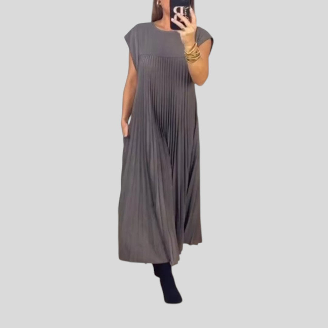 Mina | Pleated Flow Maxi Dress