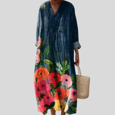 Elvira | Geometric Grace Midi Dress