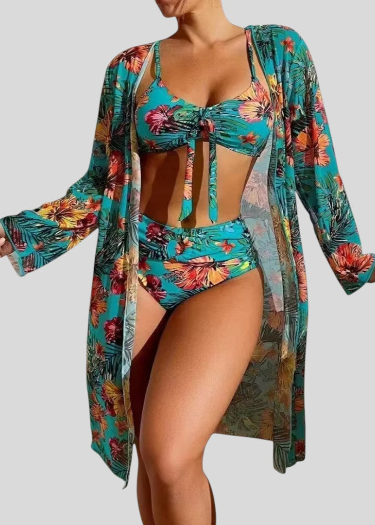 Ellie | Elegant Tropical Floral Bikini Set