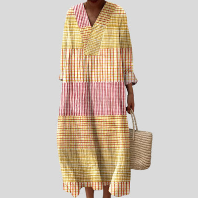 Elvira | Geometric Grace Midi Dress