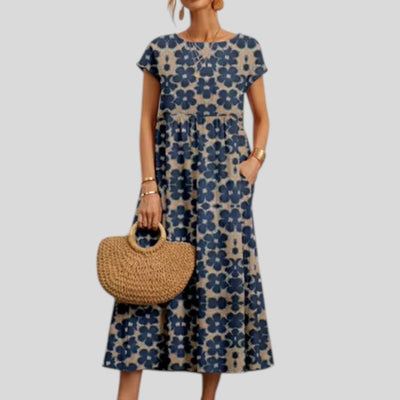Siena | Elegant Floral Pattern Maxi Dress
