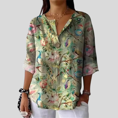 Flora | Casual Blouse with Floral Print