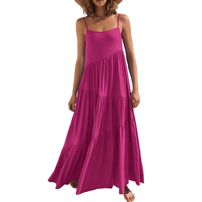 Women's Maxi Dress - Spaghetti Strap - Tiered Flow - Summer Attire