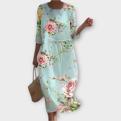 Rowenna™ | Elegant Tummy-Covering Floral Dress