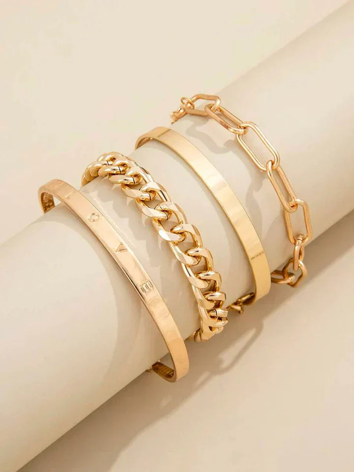 Elan Mercer Bracelet Set | White Gold 18k