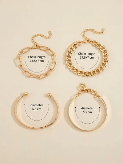Elan Mercer Bracelet Set | Gold 18k
