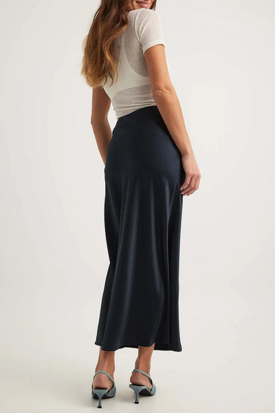 Avencea Satin Skirt with High Waist